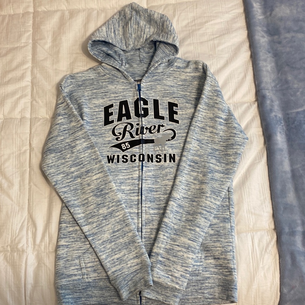 Eagle River Wisconsin zip up jacket. Never worn and in very good condition.